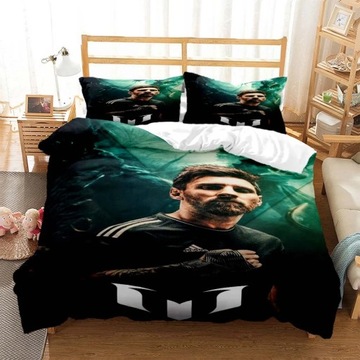 ZESTAW POŚCIELI LIONEL MESSI 3D MIĘKKI CHŁOPIEC POSZEWKA 160x200