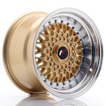 Japan Racing JR9 15x9 ET10 4x100 4x108 Gold komplet 4 sztuki + ceramika