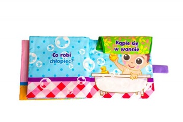 Мягкая книга JOLLY «Что делает мальчик» Сенсоры