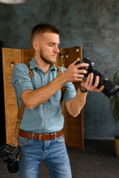 ФОТОГРАФИЧЕСКИЕ ШЕЛТЕРЫ НАТУРАЛЬНАЯ КОЖА 2 камеры гравировка бесплатно