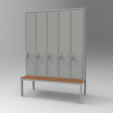 SZAFKA UBRANIOWA 5 SKRYTKOWA Z ŁAWKĄ