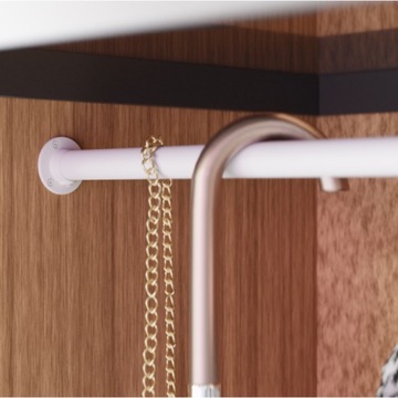 Мебельный штанга белая фи/25 мм 100 см для шкафа-купе