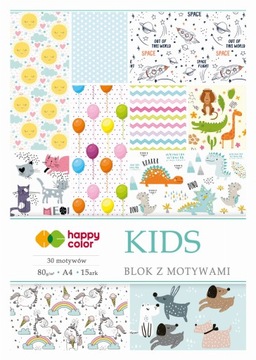 Blok z motywem KIDS A4 Happy Color 15 arkuszy