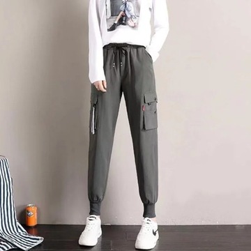 Men's casual pants with multi-pocket design