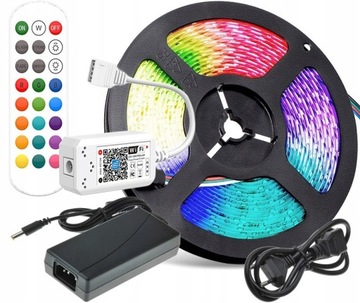 ZESTAW Smart WiFi LED Taśma RGB rolka 10m 24V