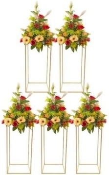 5-częściowy stojak na kwiaty ślubne 60 cm 28 * 28 * 60 cm złoty