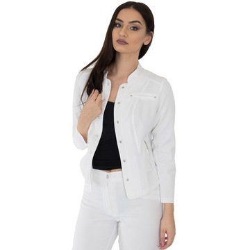 ŻAKIET KURTKA BAWEŁNA STÓJKA (38-52) BIAŁY r.50