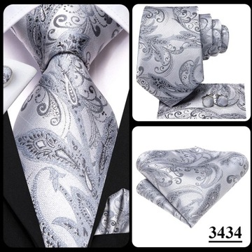 New Design Floral Silver Grey 2022 New Fashion Brand Tie for Men Wedding