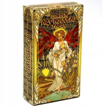Złota talia tarota w stylu Art Nouveau z przewodnikiem