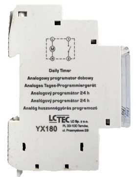 Аналоговые ежедневные часы-программатор YX180 LCTEC