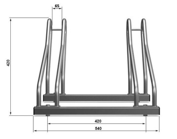 ПОДСТАВКА ДЛЯ ВЕЛОСИПЕДОВ CROSS BIKES 2 ОЦИНКОВАННЫЙ ВЕЛОСИПЕД HIT