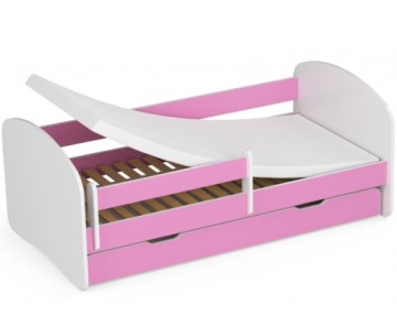 Детская кровать 160х80см Белый/Розовый SALLY