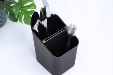 Черная сушилка для столовых приборов, органайзер, сушилка