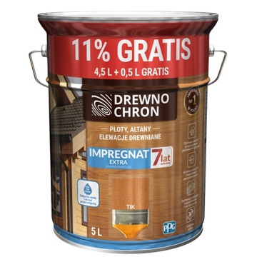 Drewnochron Impregnat Extra tik 4,5l +11% gratis