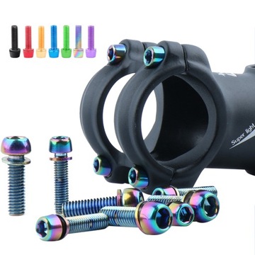 6 sztuk/zestaw rower MTB kierownica śruby tytanowe