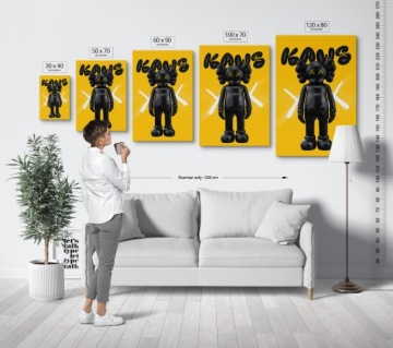 Картина на холсте на стену для гостиной РИСУНОК KAWS POP00067 30х40