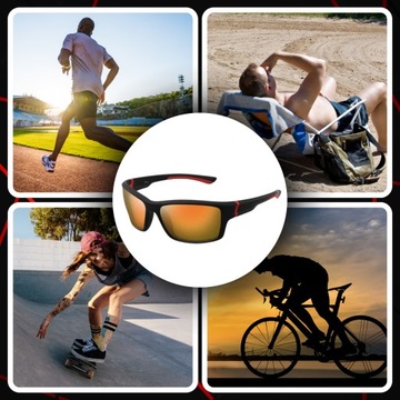 Polaryzacyjne lustrzanki okulary filtr UV400 sport przeciwsłoneczne męskie