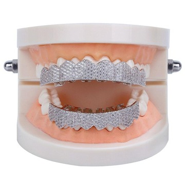 AAA 8 Grill верхний и нижний протез, серебро