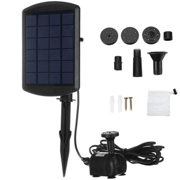 ФОНТАННЫЙ НАСОС СОЛНЕЧНЫЙ НАСОС ДЛЯ САДОВОГО ПРУДА ФОНТАН 1,8 Вт
