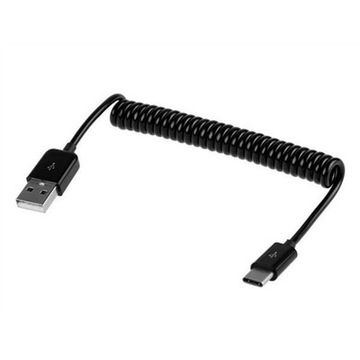 Kabel USB USB-C 3.1 sprężyna spirala 1m