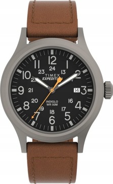 Zegarek męski Timex Expedition Scout podświetlenie INDIGLO pasek skóra WR50