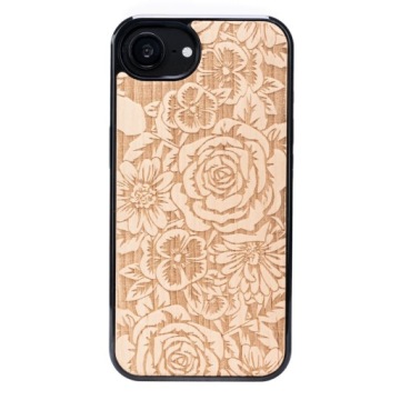 Dřevěné Pouzdro Bewood pro iPhone 16e Růže Aniegre
