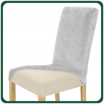 СВЕТЛО-СЕРЫЙ ЭЛАСТИЧНЫЙ ВЕЛЮРОВЫЙ ПОКРЫТИЕ НА СТУЛ