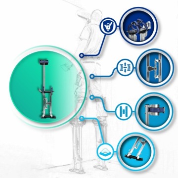 СТРОИТЕЛЬНЫЕ ХОДУЛИ РАБОЧАЯ ВЫСОТА 60-102 СМ АЛЮМИНИЙ ВЕС ВСЕГО 7 КГ