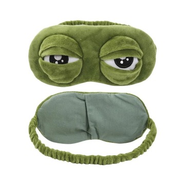 Funny Creative Pepe the Frog Sad Frog 3D Eye Mask Cover Cartoon Soft Plush