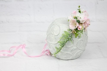 Венок для первого причастия РОЗОВЫЙ анемон, нежный и утонченный