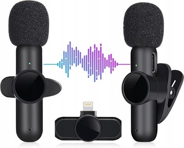 2 беспроводных микрофона iPhone Lightning IOS