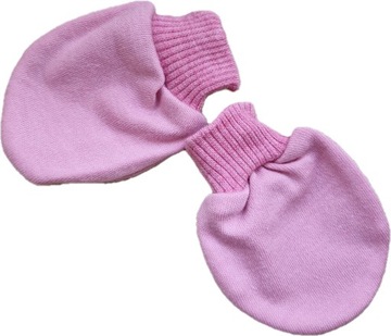 ŁAPKI NIEDRAPKI RĘKAWICZKI NIEMOWLĘCE BAWEŁNA