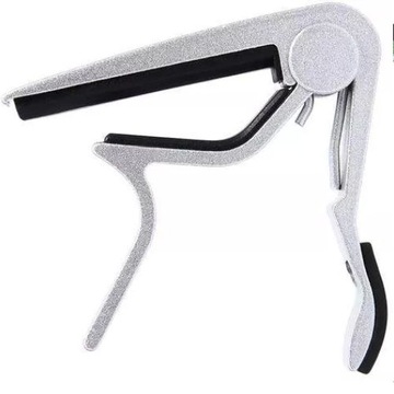 Kapodaster PRO srebrny metalowy aluminiowy gitara gitarowy ukulele banjo