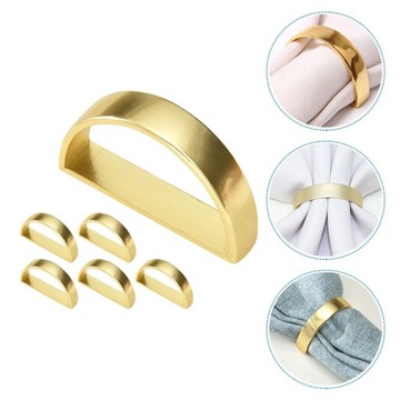 САЛФЕТНИЦА обручальные кольца кольца для салфеток | золотой | 6 шт.