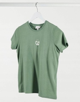 J3A120*TOPSHOP T-SHIRT ZIELONY BAWEŁNIANY 34XS A01