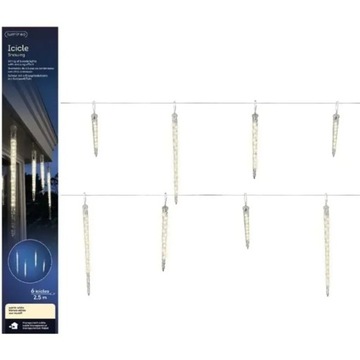 Lampki ledowe Sople 76 światełek białe 2.5m