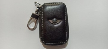 Красивый чехол - кольцо для ключей MINI COOPER из натуральной кожи