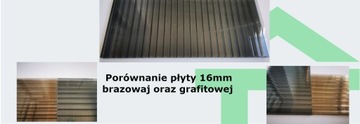 Сотовый поликарбонат 16мм 0,98х6м ГРАФИТ!