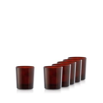 Pojemnik szklany do świec 70056 brąz transparent 190 ml zestaw 100 szt.