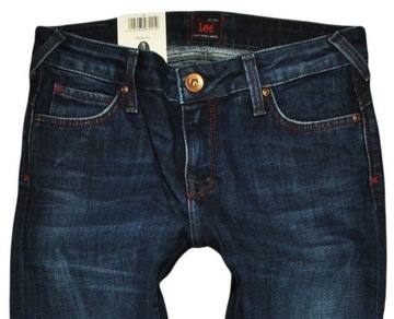 LEE spodnie LOW blue slim JADE ZIP _ W28 L33