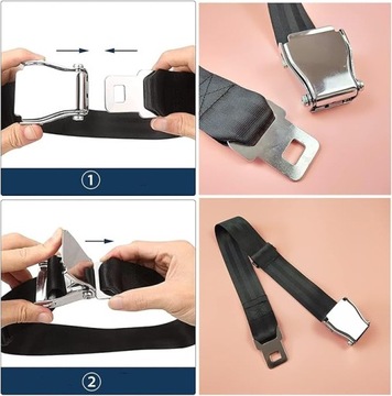 ЧЕРНЫЙ УДЛИНИТЕЛЬ РЕМНЯ БЕЗОПАСНОСТИ ДЛЯ САМОЛЕТА 90 СМ, ПОДАРОК