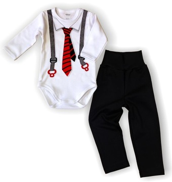 KOMPLET Body Napisy+Legginsy RÓŻNE WZORY 104KLEKLE