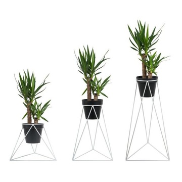 Современная подставка для цветов 60 см белая для цветов