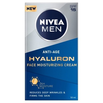 Men Krem Zmarszczki Anti-Age Hyaluron Spf15 50ml