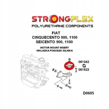 FIAT CINQUECENTO SEICENTO VLOŽKA ULOŽENÍ POLYURETAN