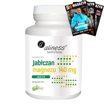 ALINESS JABŁCZAN MAGNEZU 140mg 100kaps WITAMINA B6