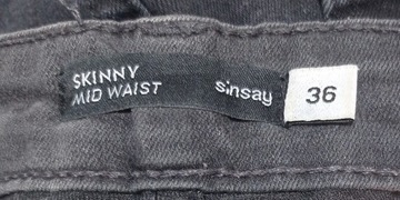 Spodnie skinny jeans męskie SINSAY 36 Szare