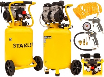 STANLEY KOMPRESOR BEZOLEJOWY 50L 59dB CICHY zestaw