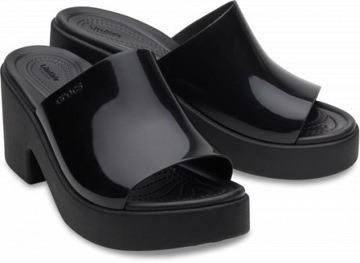 Damskie Klapki Koturn Crocs Brooklyn High Shine Heel 209709 Slide 38-39