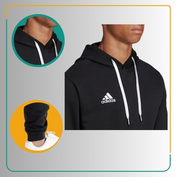 Adidas Dres Męski Komplet Bawełniany Bluza + Spodnie Czarny Rozmiar M